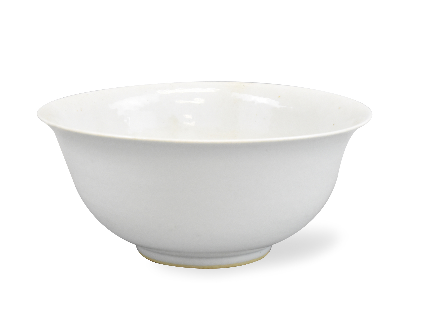LARGE CHINESE WHITE GLAZED BOWL,