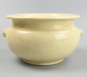 LARGE CHINESE WHITE GLAZED CEN