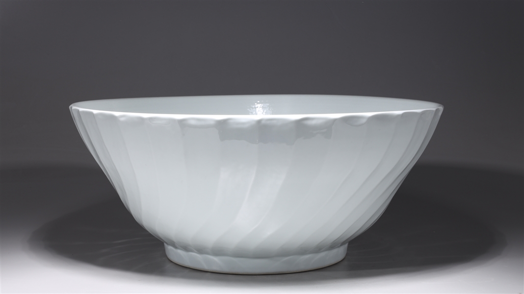 Large Chinese white glazed