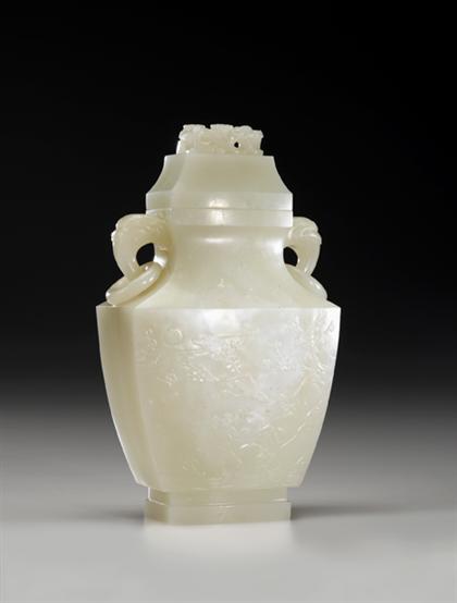 Large Chinese white jade covered
