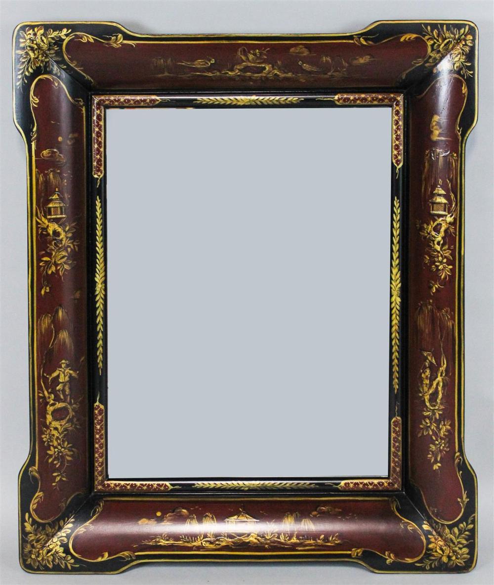 LARGE CHINOISERIE RED, BLACK AND