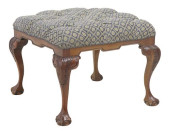 LARGE CHIPPENDALE STYLE OTTOMA
