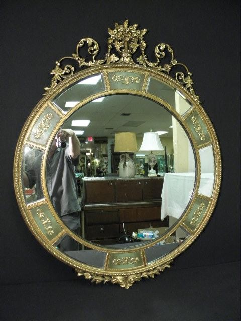 Large circular green and gold