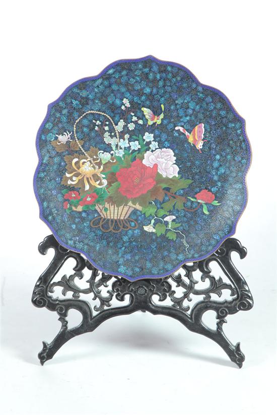 LARGE CLOISONNE CHARGER.  Asian 