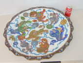 LARGE CLOISONNE CHARGER DECORA