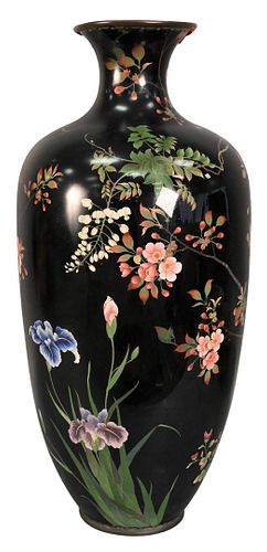 LARGE CLOISONNE VASELarge Cloisonne
