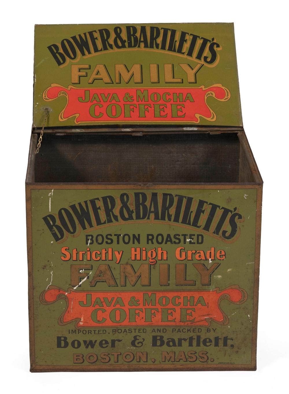 LARGE COFFEE TIN LATE 19TH