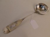 LARGE COIN SILVER LADLE - KEND