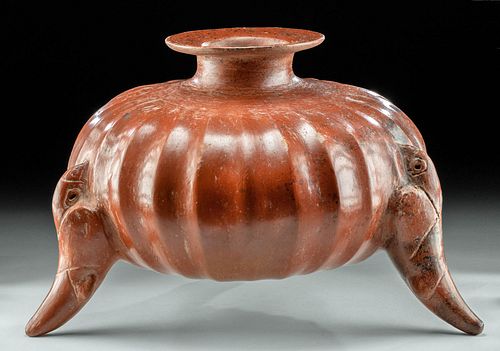 LARGE COLIMA POTTERY GADROONED