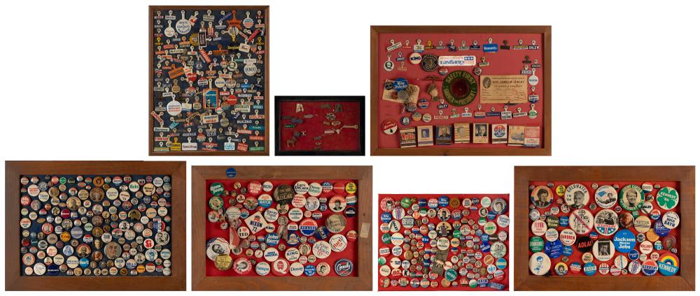 LARGE COLLECTION OF PINBACKS,