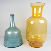 LARGE COLORED HANDBLOWN VASESL