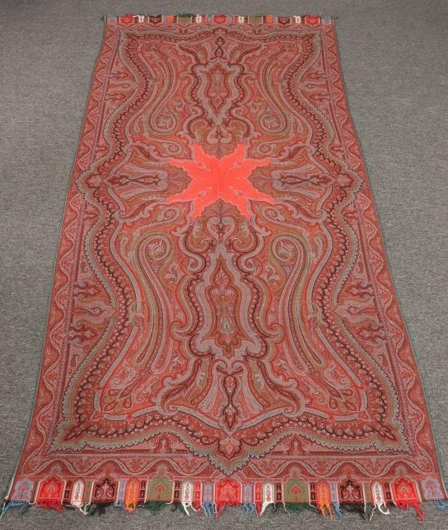 Large, colorful paisley homespun