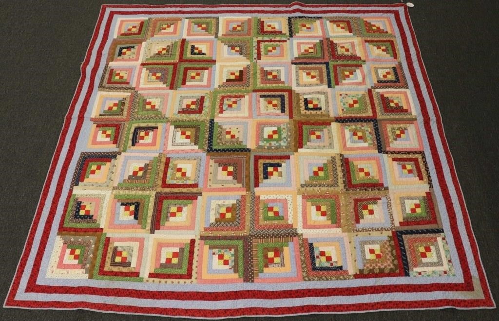 Large colorful quilt in the