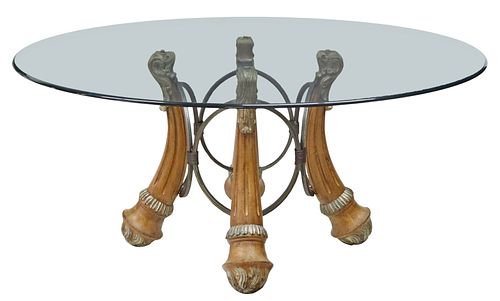 LARGE CONTEMPORARY GLASS-TOP