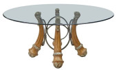 LARGE CONTEMPORARY GLASS-TOP R