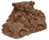 LARGE CONTINENTAL CARVED OAK C