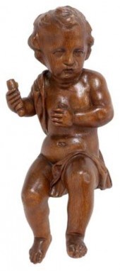 LARGE CONTINENTAL CARVED OAK P