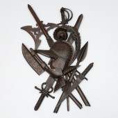 LARGE CONTINENTAL CARVED WALNU