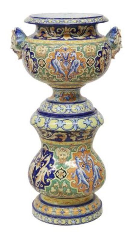 LARGE CONTINENTAL MAJOLICA