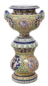 LARGE CONTINENTAL MAJOLICA JAR