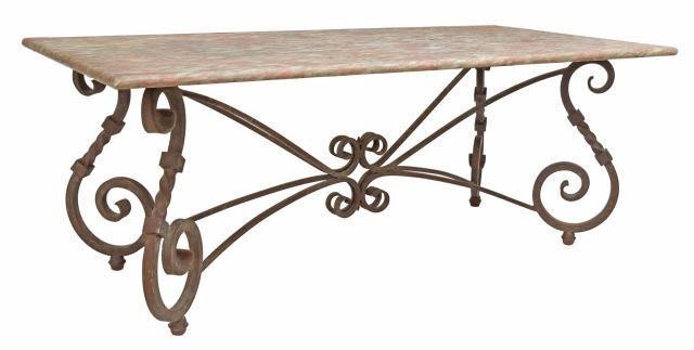 LARGE CONTINENTAL MARBLE-TOP