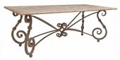 LARGE CONTINENTAL MARBLE-TOP W