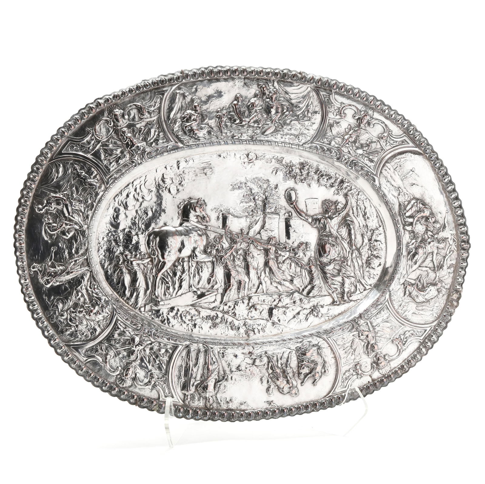 LARGE CONTINENTAL SILVER-PLATED