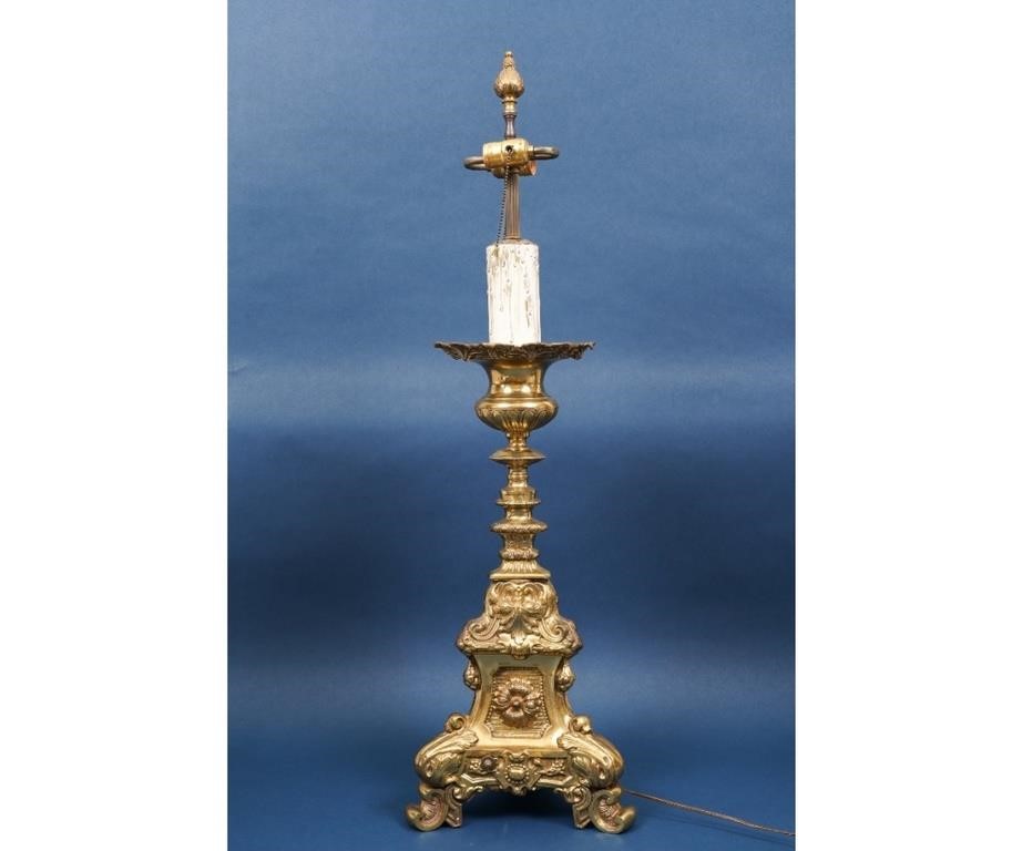 Large continental style brass table