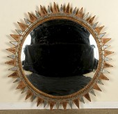 LARGE CONVEX SUNBURST MIRROR L