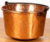 LARGE COPPER APPLE BUTTER KETT