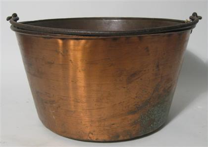 Large copper apple butter kettle