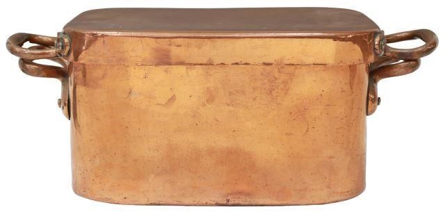 LARGE COPPER BRAISING PAN WITH