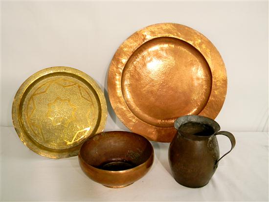 Large copper charger 18'' diameter
