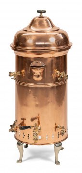 LARGE COPPER COFFEE URN LATE 1