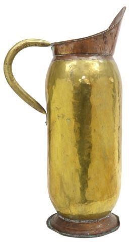 LARGE COPPER & HAMMERED BRASS