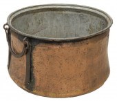 LARGE COPPER & IRON CAULDRONLa