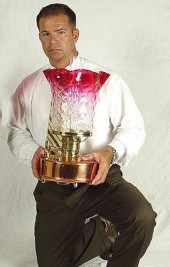 LARGE COPPER OIL LAMP WITH RUB