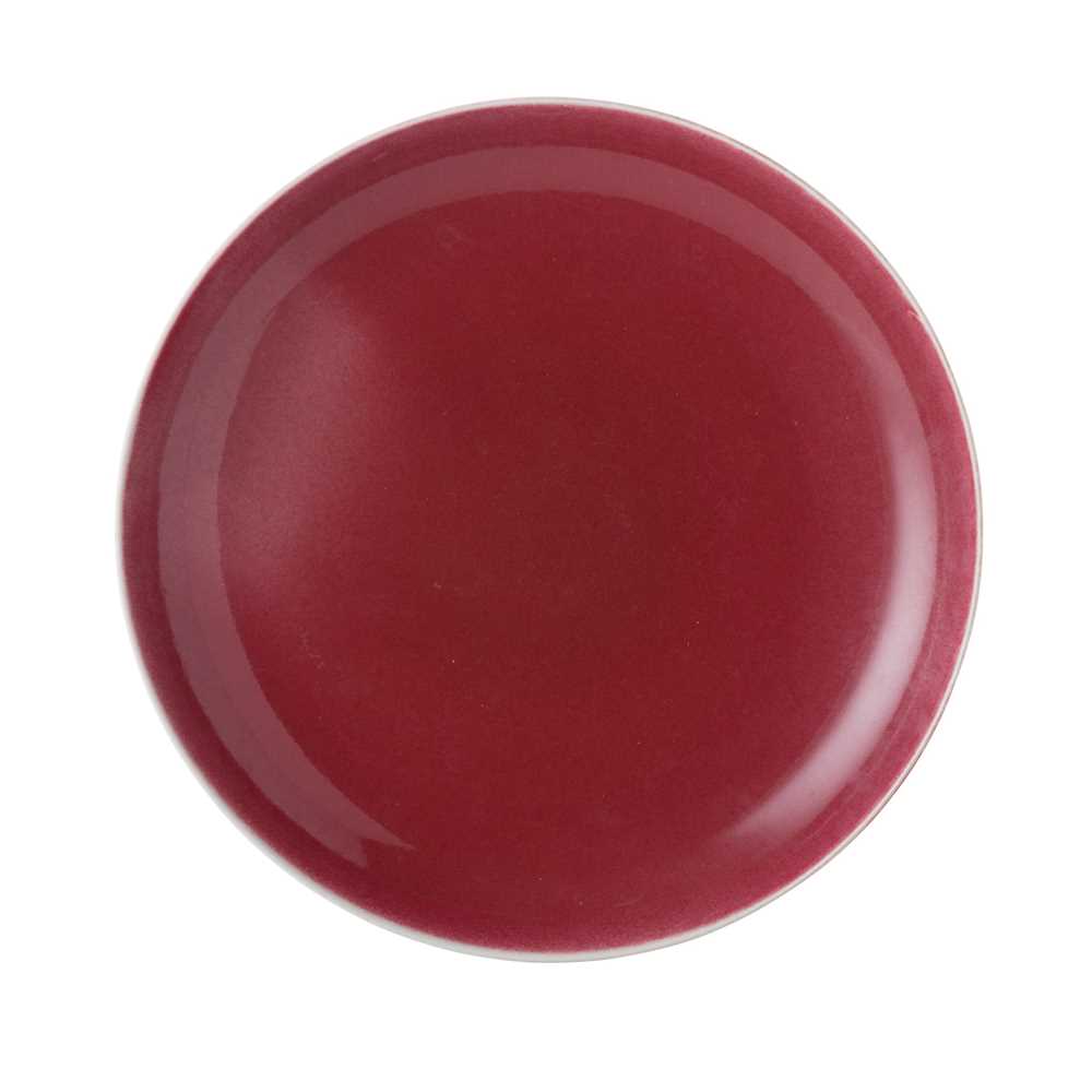 LARGE COPPER-RED-GLAZED CHARGER