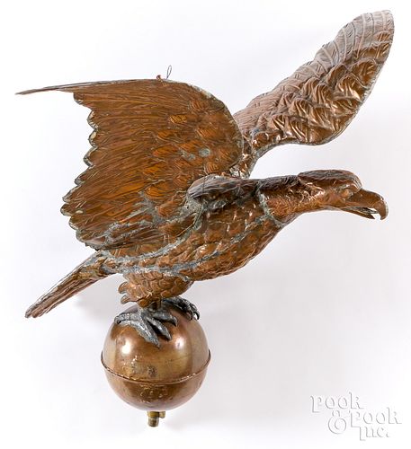 LARGE COPPER SPREAD WINGED EAGLE