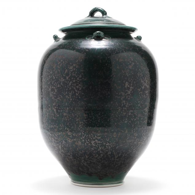 LARGE COVERED JAR, TOM TURNER