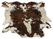 LARGE COWHIDE BROWN & WHITE, A