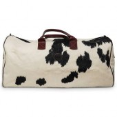 LARGE COWHIDE DUFFLE TRAVEL BA