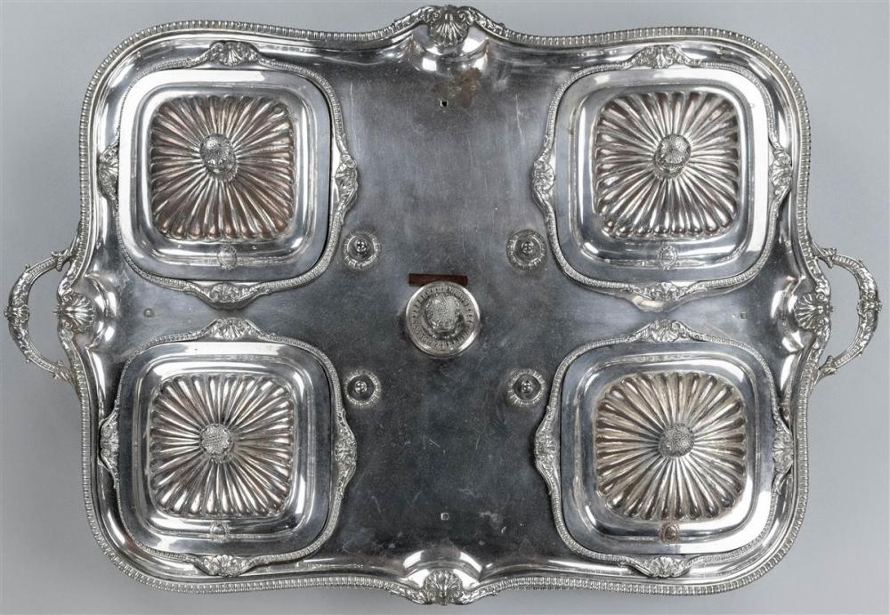 LARGE CRESTED SILVERPLATED