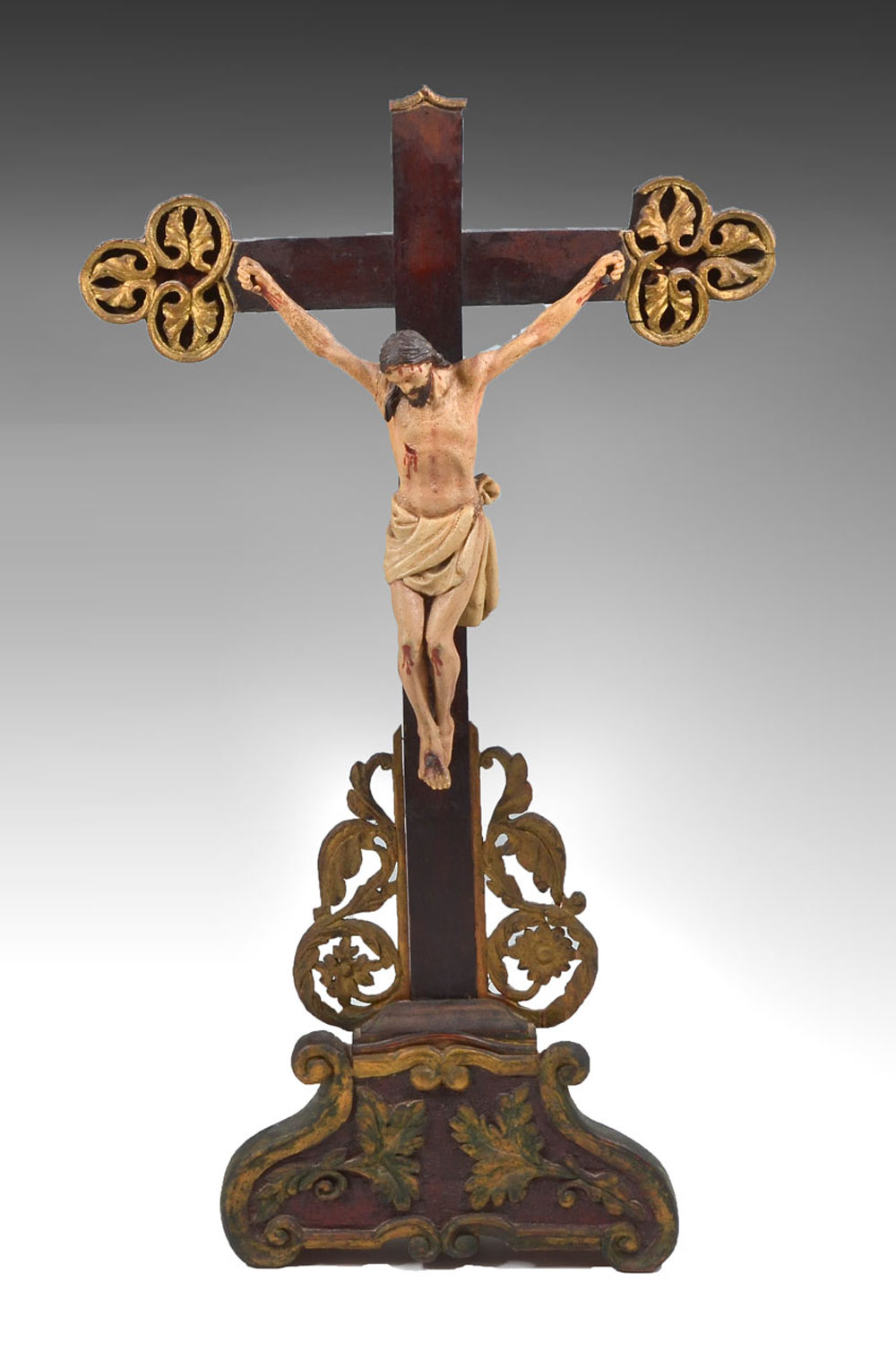 LARGE CRUCIFIX: Carved and