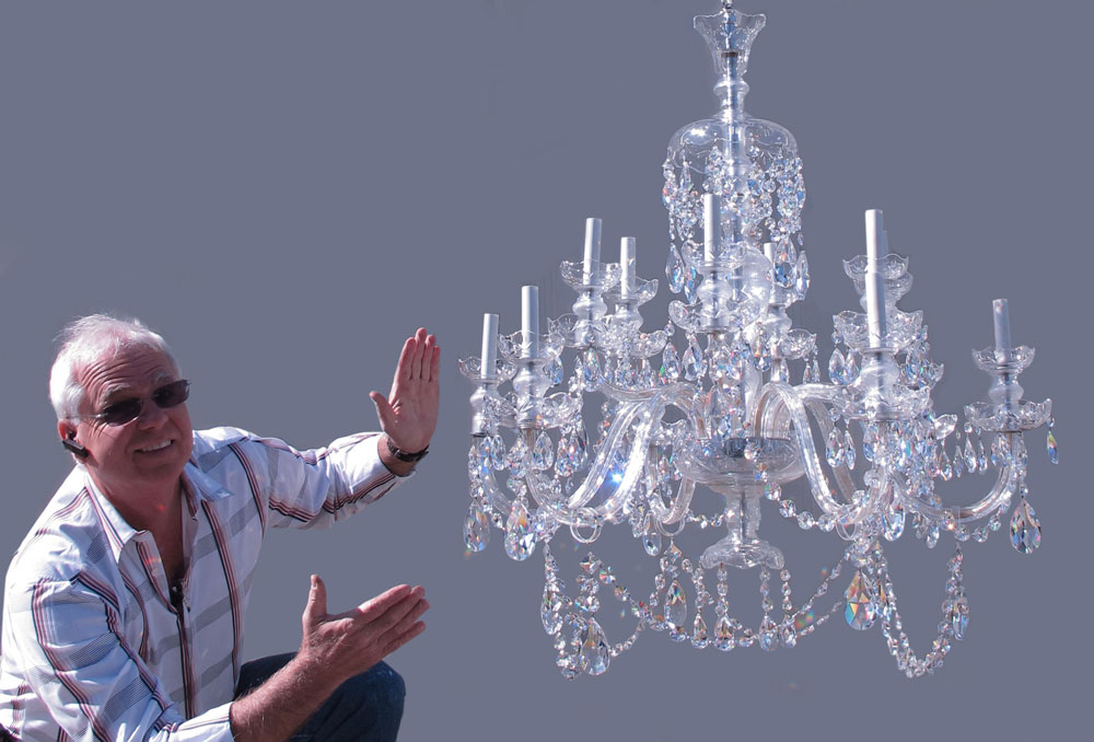 LARGE CRYSTAL 12 LIGHT