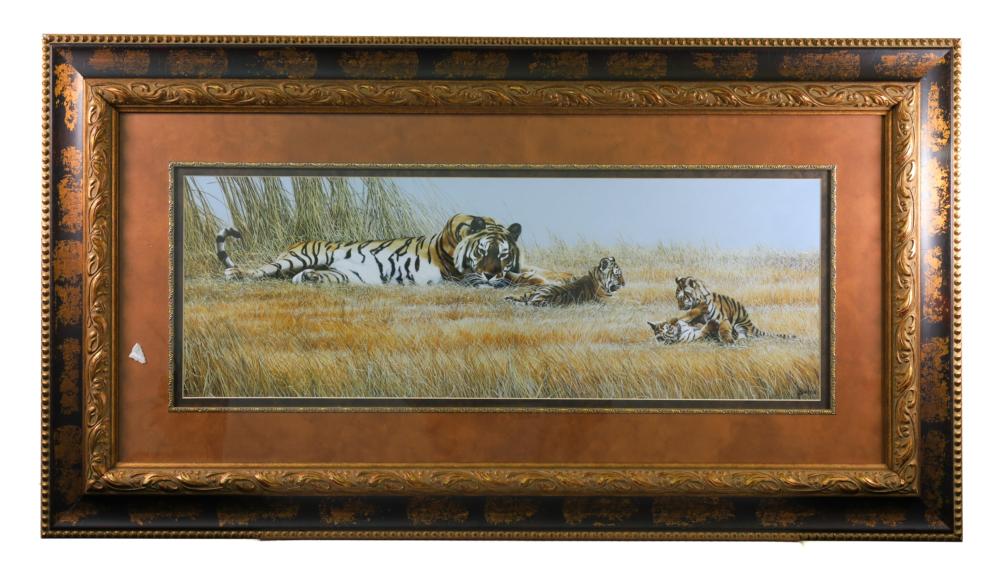 LARGE CUSTOM FRAMED PRINT TIGER