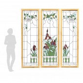 LARGE CUSTOM TRIPTYCH STAINED