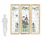 LARGE CUSTOM TRIPTYCH STAINED