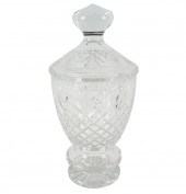 LARGE CUT-GLASS CANDY JARunsig