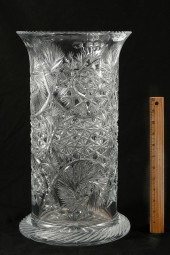 LARGE CUT GLASS UMBRELLA STAND